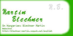 martin blechner business card